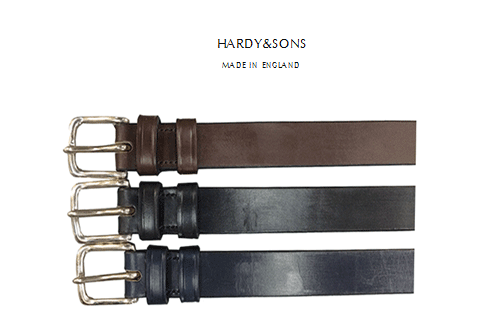 HARDY＆SONS,Leather Belt、made in England（ハーディー＆サンズ,レザーベルト）イギリス製